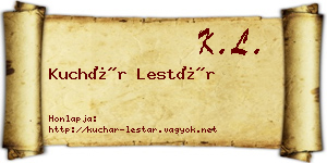 Kuchár Lestár névjegykártya